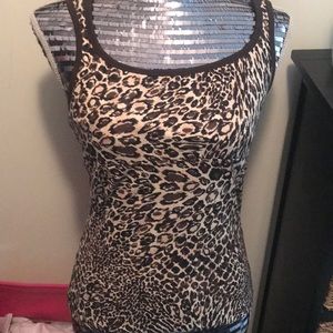 Leopard workout top